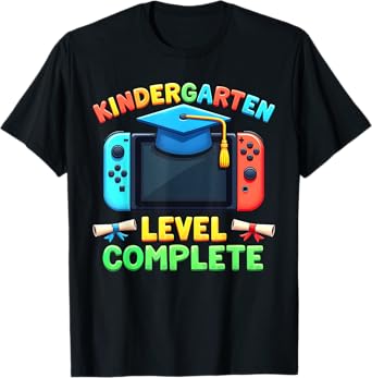 Kindergarten Level Complete Graduation Class 2025 Gamer Boys T-Shirt