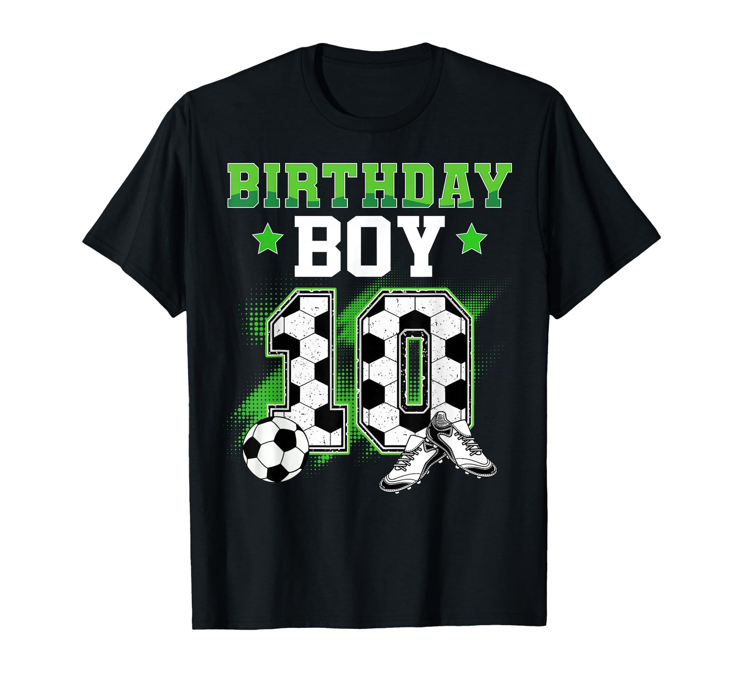 10th Birthday Boy Soccer 10 Year Old Sport 10yr Boys Party T-Shirt