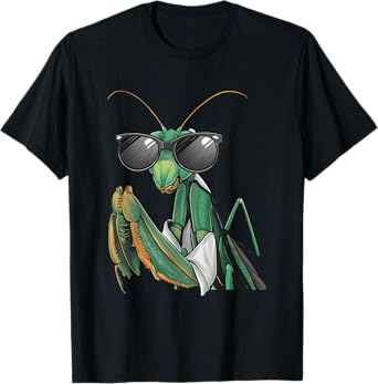 Praying Mantis Wearing Sunglass Costume Funny Bug Insect T-Shirt