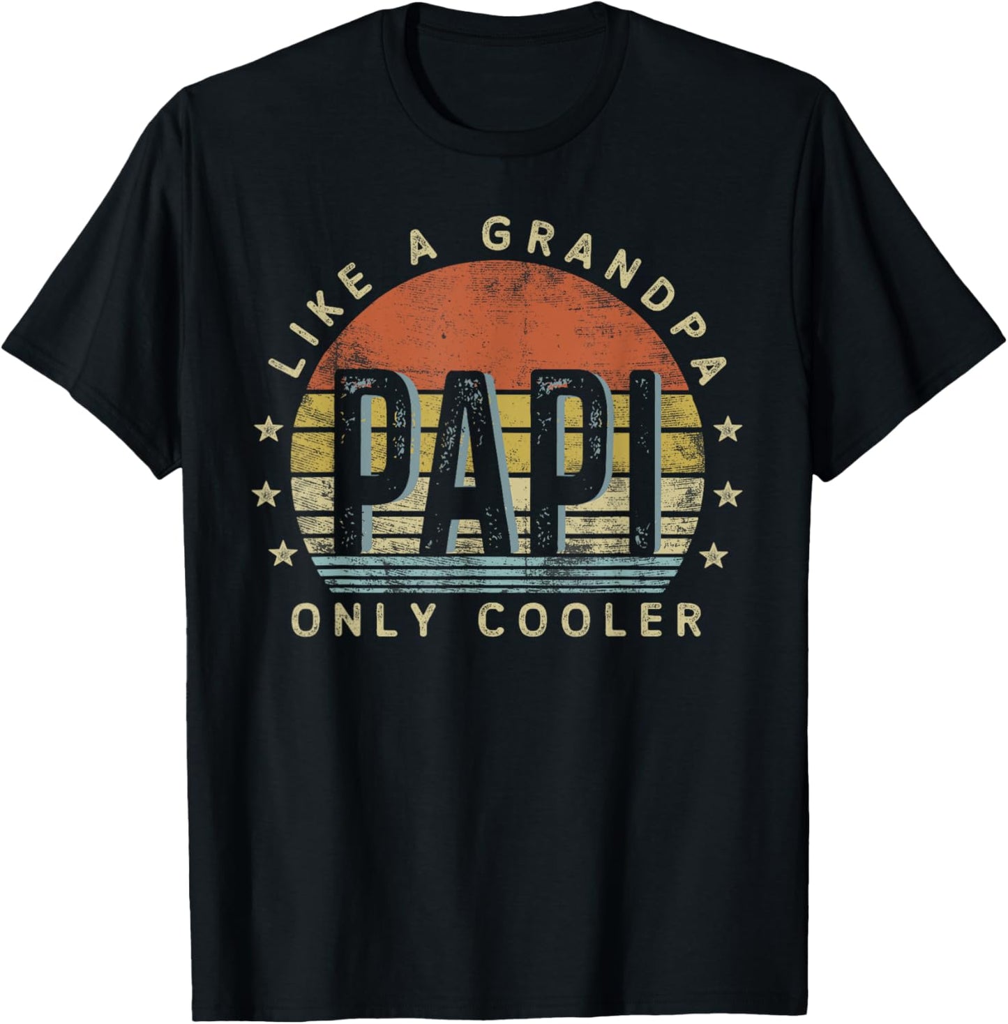 Papi Like a Grandpa Only Cooler Papi Gifts Vintage Style T-Shirt