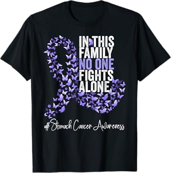 Stomach Cancer Awareness Month Periwinkle Ribbon T-Shirt