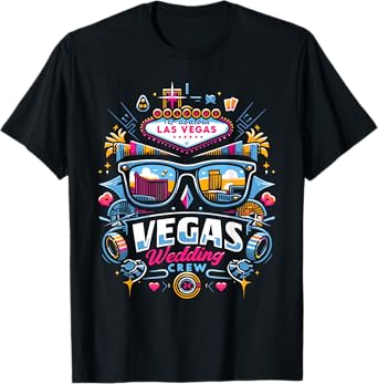 Vegas Wedding Crew Shirt Married in Vegas Vegas Wedding T-Shirt