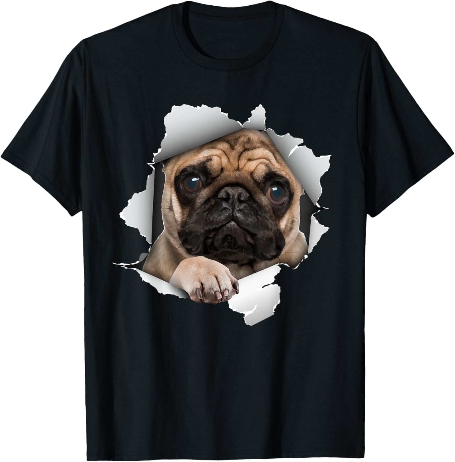 Cute Pug Design For Men Women Kids Pet Dog Breed Pug Lovers T-Shirt