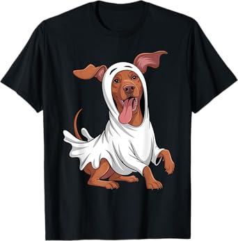 Vizsla Ghost Pumpkin Halloween Fall Dog Lover Women Men T-Shirt