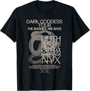 Dark Goddess Tour Nyx Lilith Hecate Morrigan Snake T-Shirt