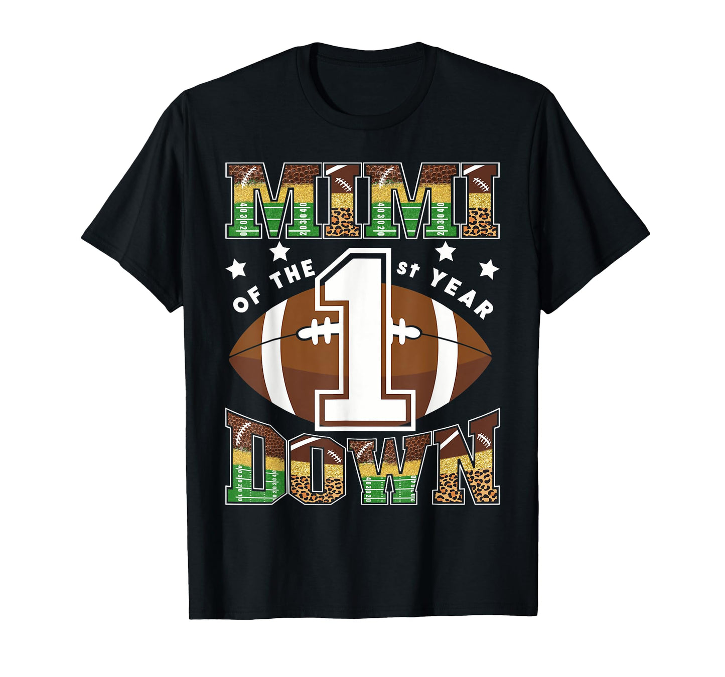 Mimi Of The 1St Year Down Football First Birthday Boy T-Shirt
