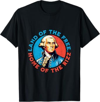 Land of the Free George Washington Funny 4th of July Men T-Shirt