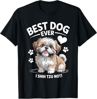 Shih tzu dad shihtzu mom Funny Dog Dad Mom Shihtzu Owners T-Shirt