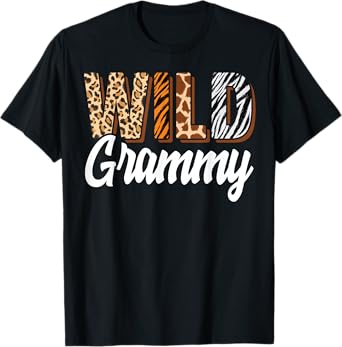 Wild Grammy Zoo Born Two be Wild B-day Safari Jungle Animal T-Shirt