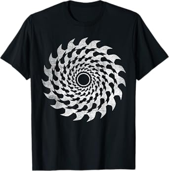 Shark Tooth Circular Saw Blade Illusion T-Shirt T-Shirt