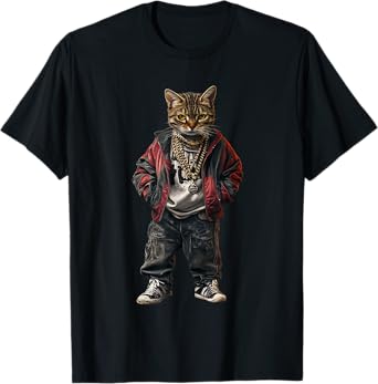 Thug Gangster Life Cat For Hip Hop Fans Meme and Cat lovers T-Shirt