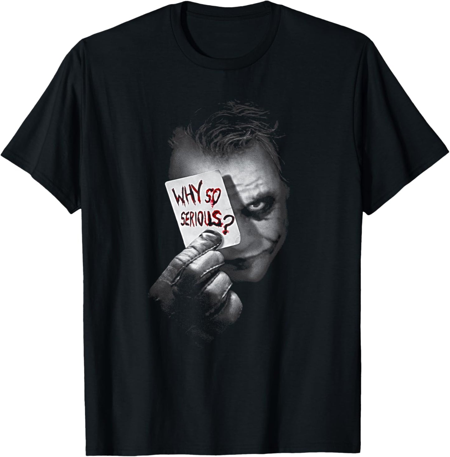 DC Comics Men's Unisex Adult Black Batman Dark Knight 'Why So Serious' T-Shirt