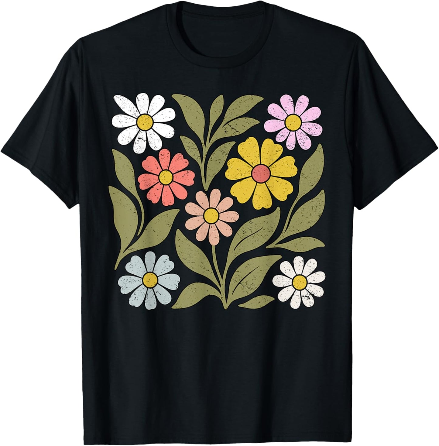 Boho Wildflower Floral Garden Plant T-Shirt
