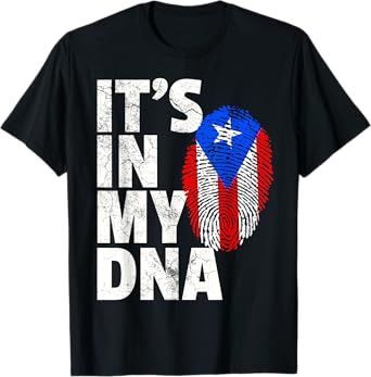 IT'S IN MY DNA Puerto Rico Rican Flag T Shirt Men Women Kids T-Shirt