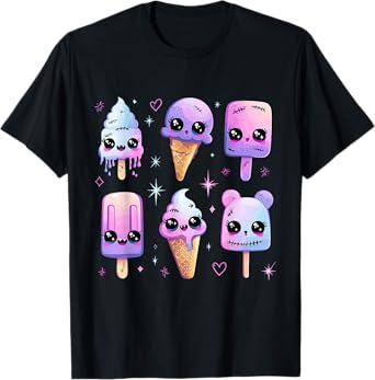 Funny Spooky Horror Halloween Ice Cream Summer Toddler Kids T-Shirt