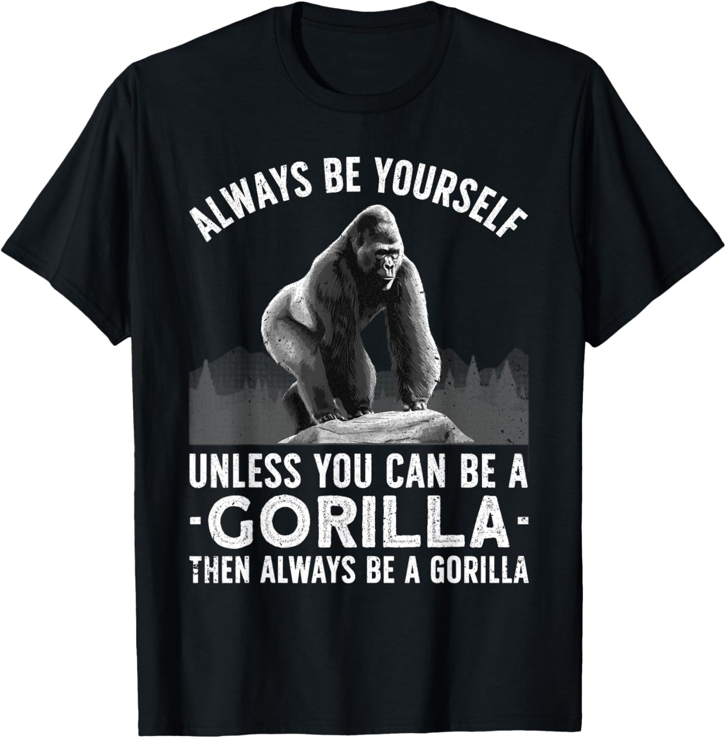Funny Gorilla Art For Men Women Primate Animal Gorilla Lover T-Shirt