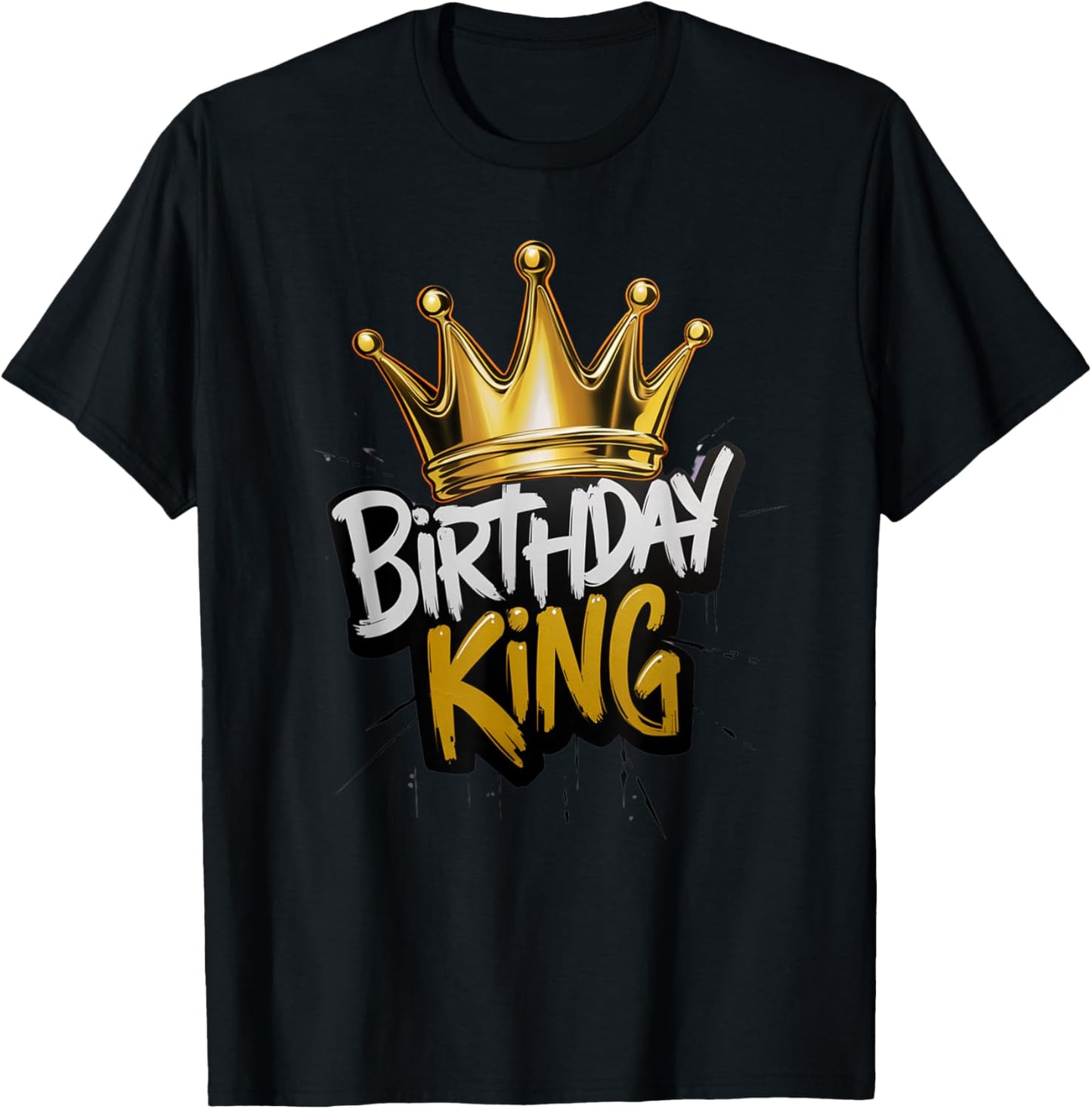Birthday King With Crown Funny Birthday Party T-Shirt
