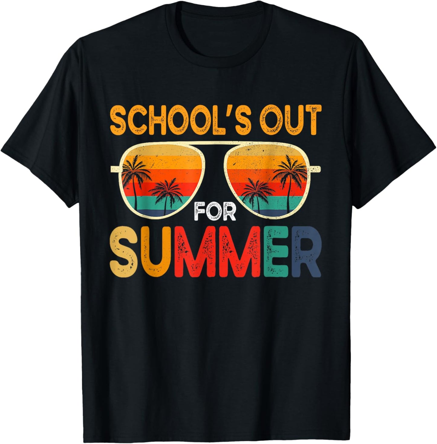Retro Schools Out For Summer Last Day Of School Teacher Boy T-Shirt