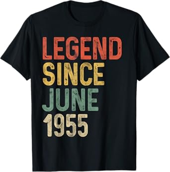 Legend 1955 70th Birthday Gifts for Men Women 70 Year Old T-Shirt