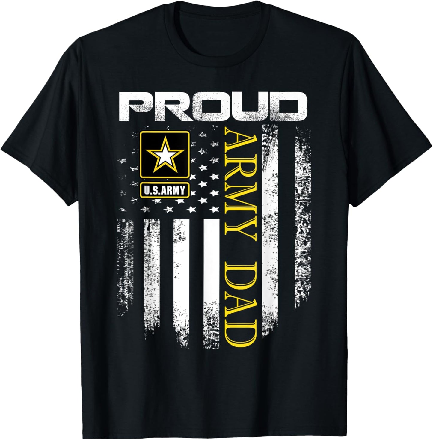 Vintage Proud Army Dad With American Flag Gift T-Shirt