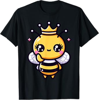Queen Bee Crown Women Men Girls Honey Hive Bee Keeper Bee T-Shirt