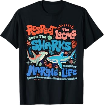 Protect The Local Sharks Scuba Diving Save The Ocean T-Shirt