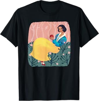 Disney Snow White Resting In The Forest Distressed Portrait T-Shirt