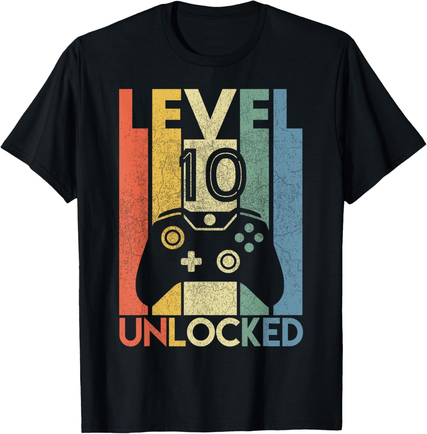 Level 10 Unlocked Shirt Funny Video Gamer 10th Birthday Gift T-Shirt