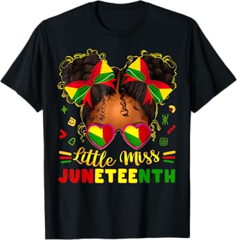 Miss Juneteenth Freedom Black American African Toddler Girl T-Shirt