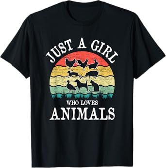 Just A Girl Who Loves Animals T-Shirt