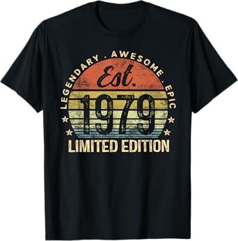 Est 1979 Limited Edition 46th Birthday Vintage 46 Year Old T-Shirt