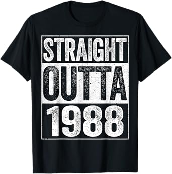Straight Outta 1988 T-Shirt 36th Birthday Shirt T-Shirt