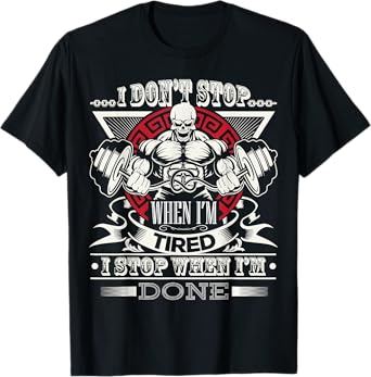 Fitness Motivational Gym Workout Bodybuilding Bodybuilder T-Shirt