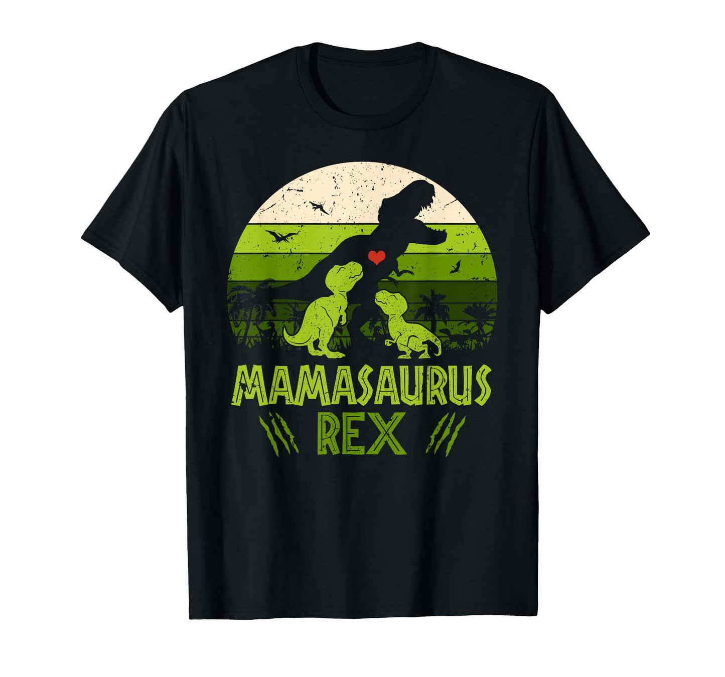 Vintage Retro 2 Kids Mamasaurus Dinosaur Lover Gift T-Shirt