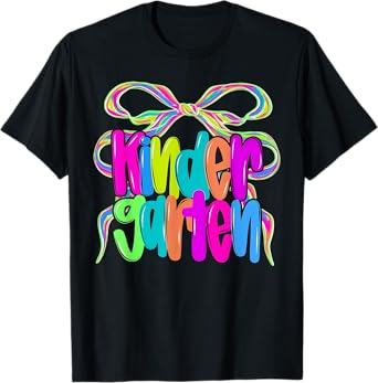 Kindergarten Coquette Bow Back To School First Day Of School T-Shirt