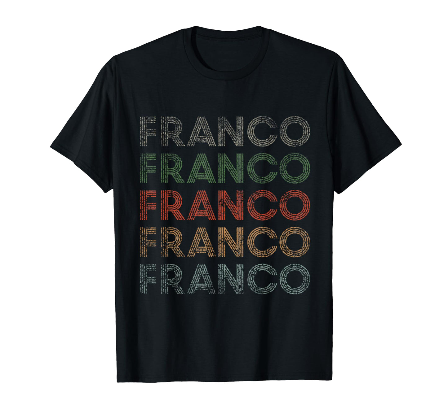 Franco First Name Grunge Style Vintage Retro T-Shirt