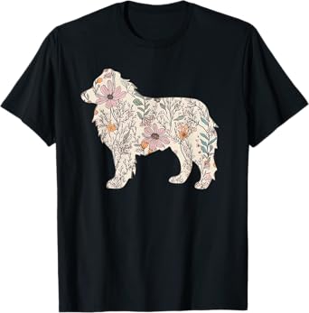Wildflowers Australian Shepherd, Aussie Dog Mom Mother's Day Men Women Kids T-Shirt