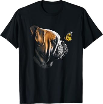 English Bulldog Butterfly Bulldogs Dog Lovers T-Shirt