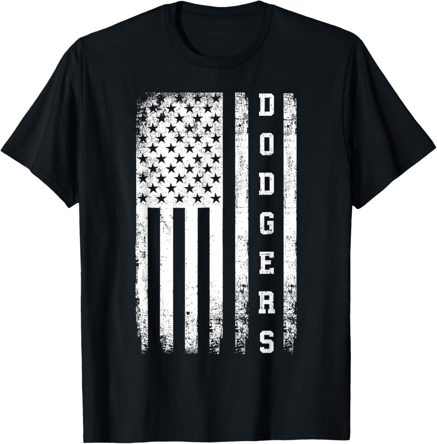 Dodgers Name Retro Vintage First Name Dodgers Lover Usa Flag T-Shirt