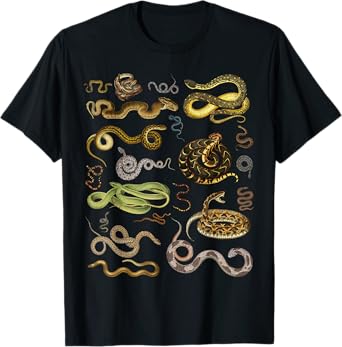 Types Of Snakes Herpetologist Educational Kids Boys Girls T-Shirt