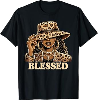 Blessed Black Cowgirl Western Swag African Christian Woman T-Shirt