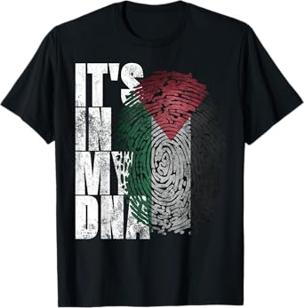 It's In My DNA Palestinian Shirt Arabic Gifts Palestine Flag T-Shirt