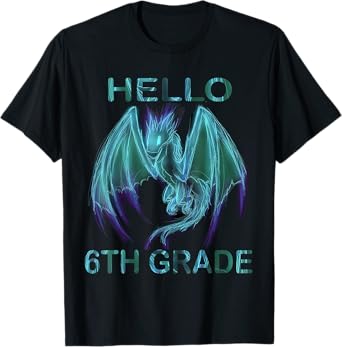 Hello 6th Grade Dragon T-Shirt