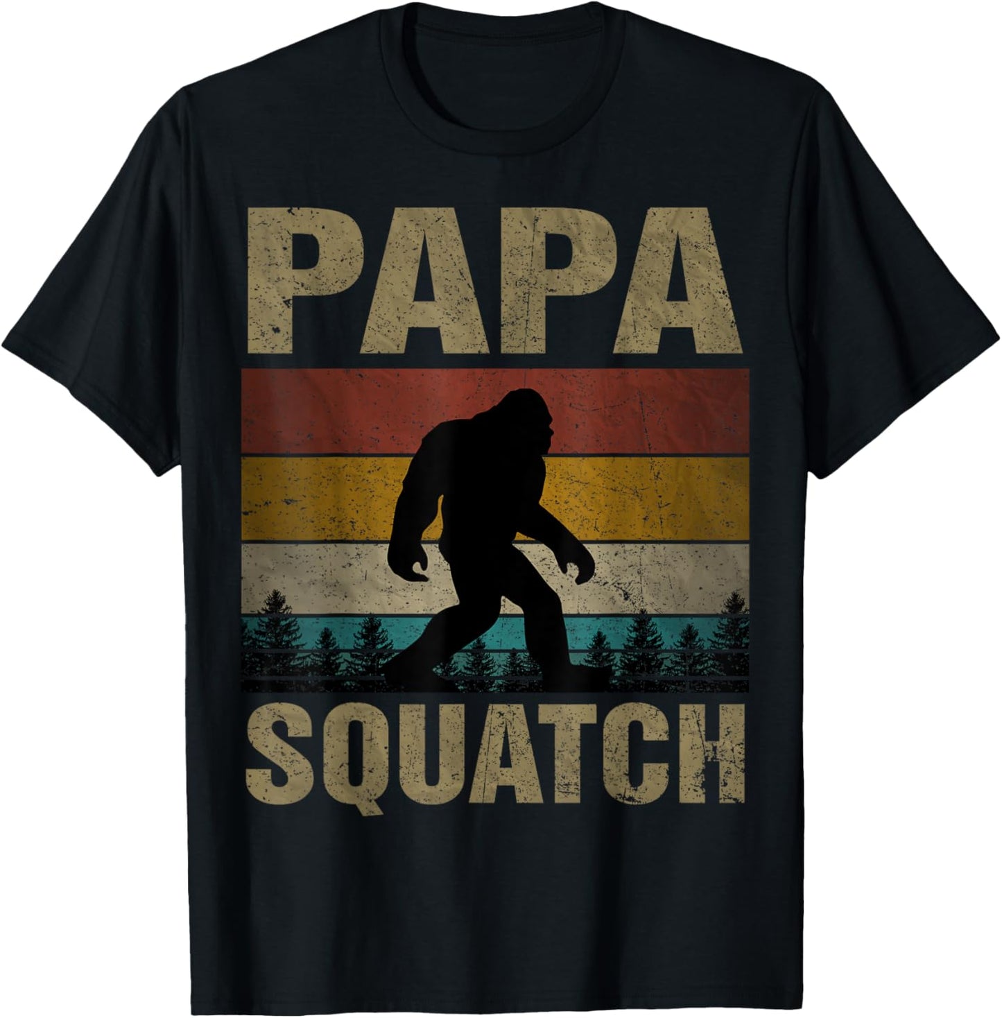 Papa Squatch Bigfoot Papa Sasquatch Yeti Family T-Shirt