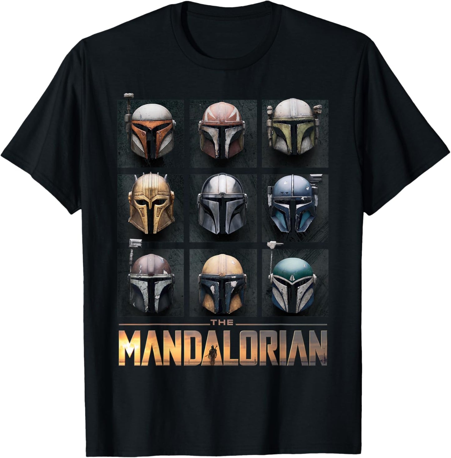 Star Wars The Mandalorian Helmet Box Up T-Shirt