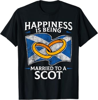 Scottish Wedding Scotland Heritage Roots Scot Flag Married T-Shirt