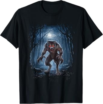 Werewolf Creature Cryptid Cryptozoology Folklore Wolf Man T-Shirt
