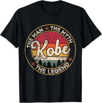 Kobe The Man The Myth The Legend Personalized Name T-Shirt