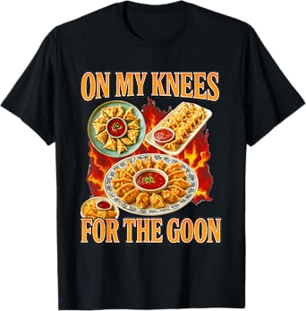 On My Knees For The-Goon Funny Crab Rangoon Meme Bootleg T-Shirt