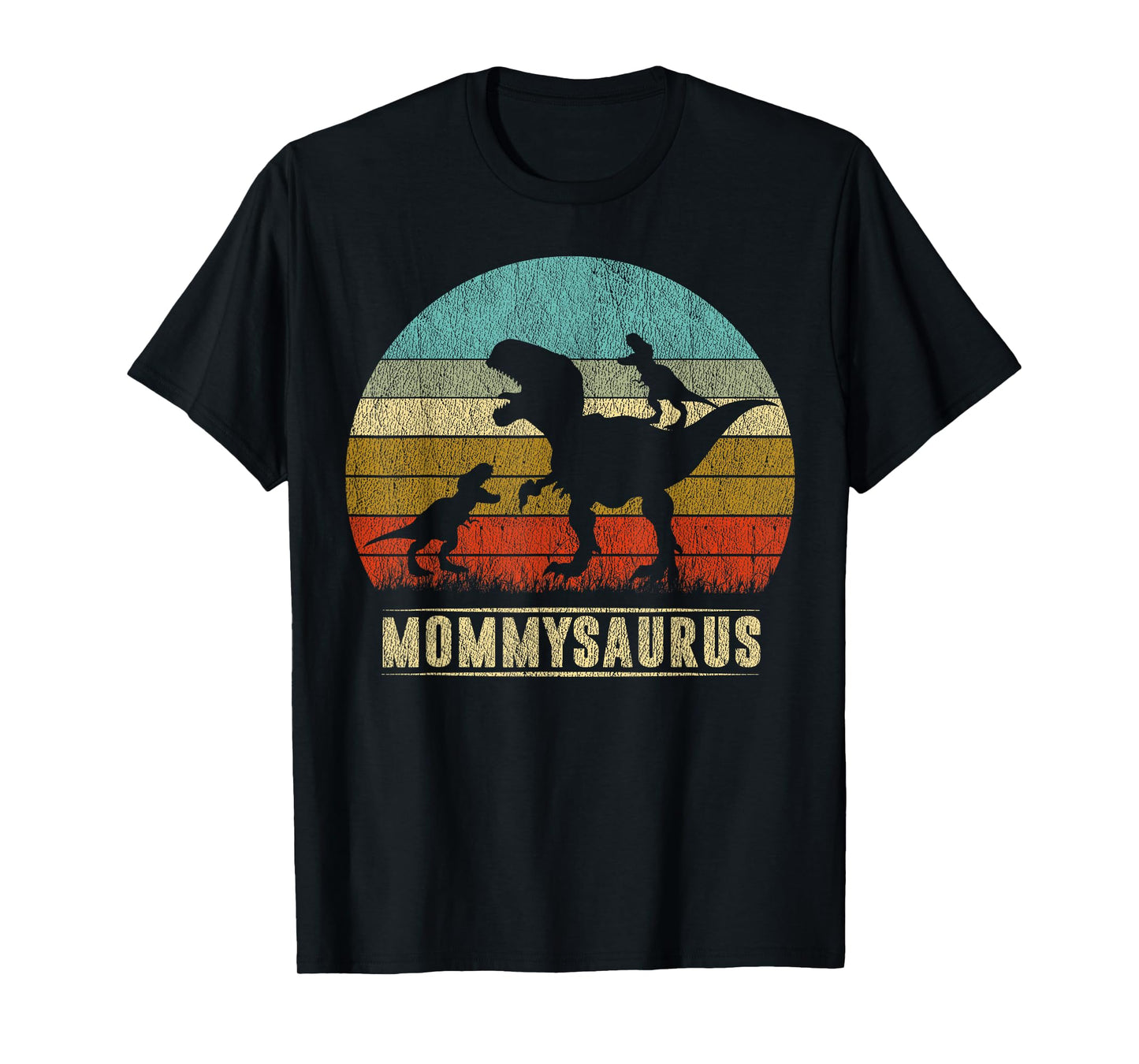 Mommy Dinosaur Mommysaurus 2 Two kids Matching Family T-Shirt
